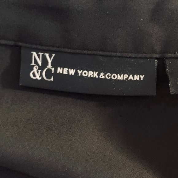 New York & Company Semi Sheer Black Blouse Size S - Picture 13 of 15